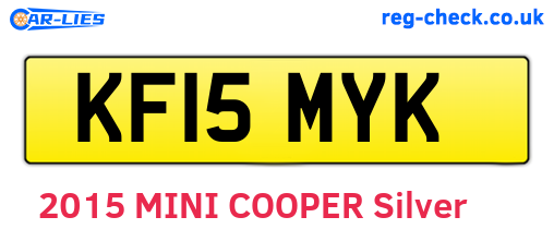KF15MYK are the vehicle registration plates.