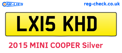LX15KHD are the vehicle registration plates.