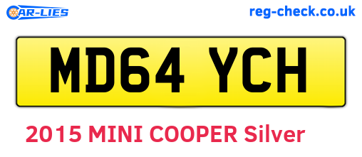 MD64YCH are the vehicle registration plates.