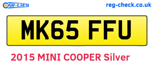 MK65FFU are the vehicle registration plates.