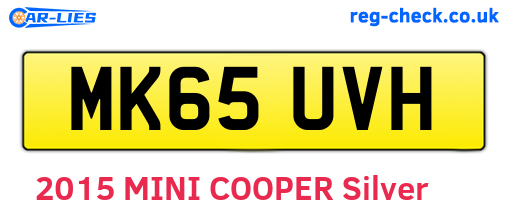 MK65UVH are the vehicle registration plates.