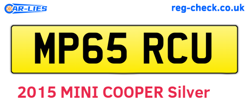 MP65RCU are the vehicle registration plates.