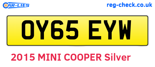 OY65EYW are the vehicle registration plates.