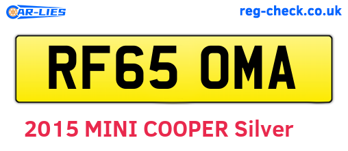 RF65OMA are the vehicle registration plates.