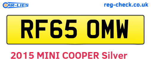 RF65OMW are the vehicle registration plates.