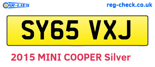 SY65VXJ are the vehicle registration plates.