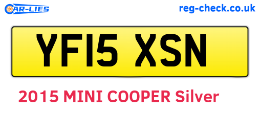YF15XSN are the vehicle registration plates.