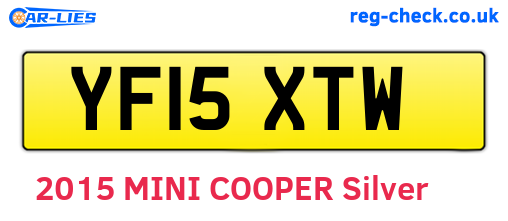 YF15XTW are the vehicle registration plates.