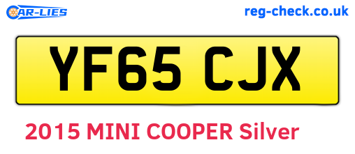 YF65CJX are the vehicle registration plates.