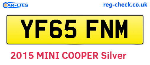 YF65FNM are the vehicle registration plates.