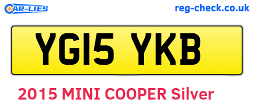 YG15YKB are the vehicle registration plates.