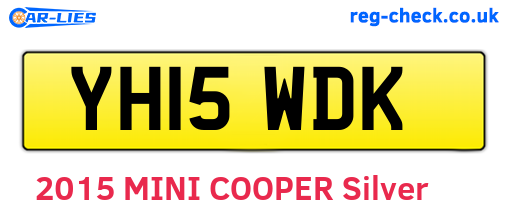 YH15WDK are the vehicle registration plates.