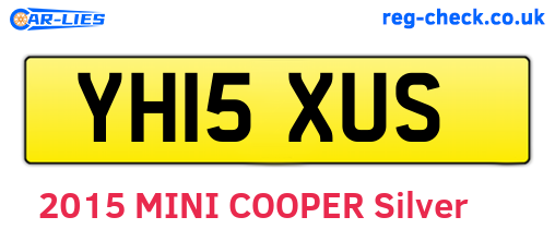 YH15XUS are the vehicle registration plates.