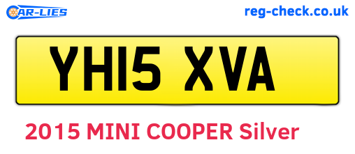 YH15XVA are the vehicle registration plates.