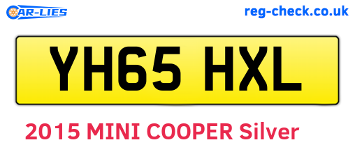 YH65HXL are the vehicle registration plates.
