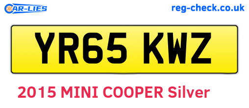 YR65KWZ are the vehicle registration plates.