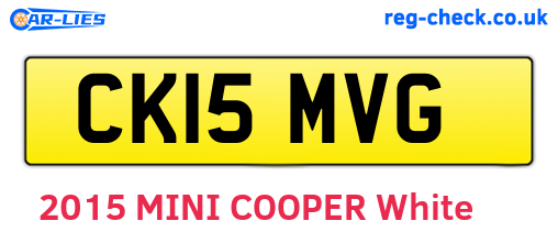 CK15MVG are the vehicle registration plates.