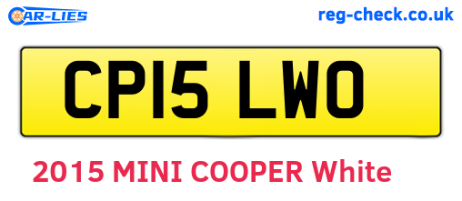 CP15LWO are the vehicle registration plates.