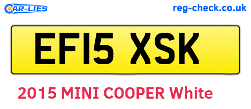 EF15XSK are the vehicle registration plates.