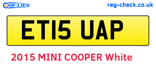 ET15UAP are the vehicle registration plates.