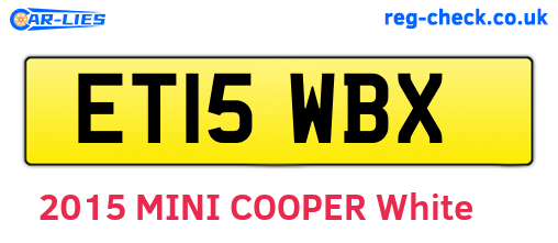 ET15WBX are the vehicle registration plates.