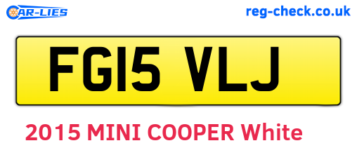 FG15VLJ are the vehicle registration plates.