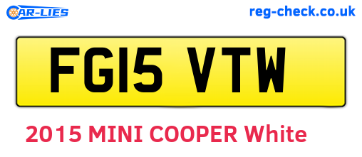 FG15VTW are the vehicle registration plates.