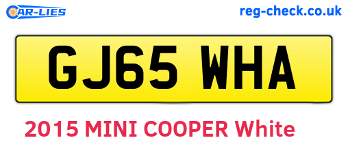 GJ65WHA are the vehicle registration plates.