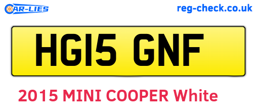 HG15GNF are the vehicle registration plates.