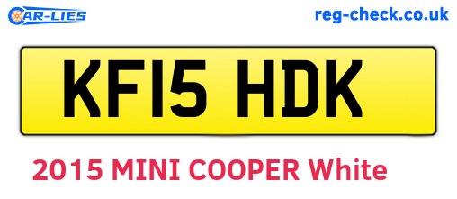 KF15HDK are the vehicle registration plates.