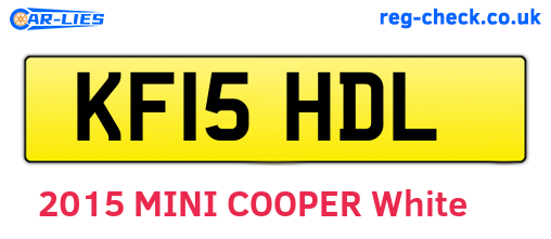 KF15HDL are the vehicle registration plates.