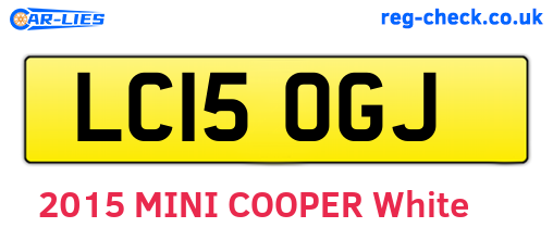 LC15OGJ are the vehicle registration plates.