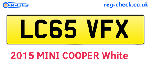 LC65VFX are the vehicle registration plates.