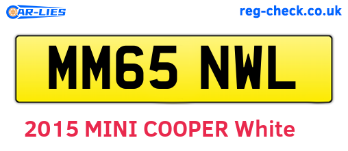 MM65NWL are the vehicle registration plates.