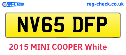 NV65DFP are the vehicle registration plates.