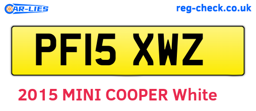 PF15XWZ are the vehicle registration plates.