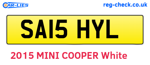 SA15HYL are the vehicle registration plates.