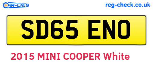 SD65ENO are the vehicle registration plates.
