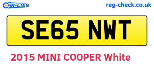 SE65NWT are the vehicle registration plates.