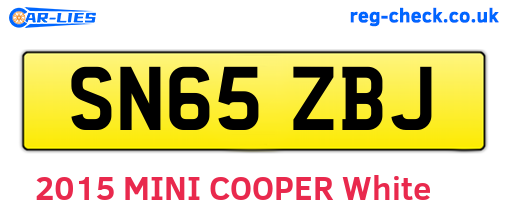 SN65ZBJ are the vehicle registration plates.