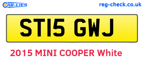 ST15GWJ are the vehicle registration plates.
