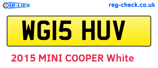 WG15HUV are the vehicle registration plates.