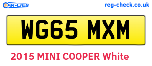 WG65MXM are the vehicle registration plates.