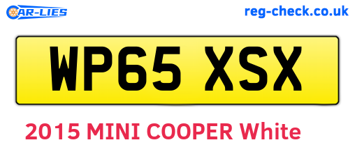 WP65XSX are the vehicle registration plates.