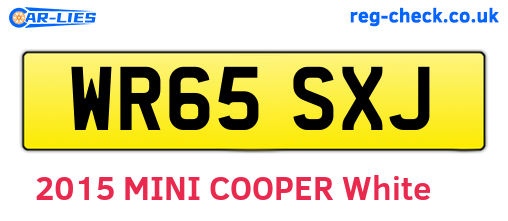 WR65SXJ are the vehicle registration plates.