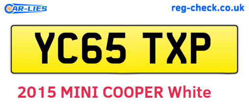 YC65TXP are the vehicle registration plates.
