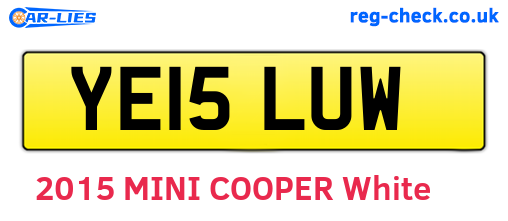 YE15LUW are the vehicle registration plates.