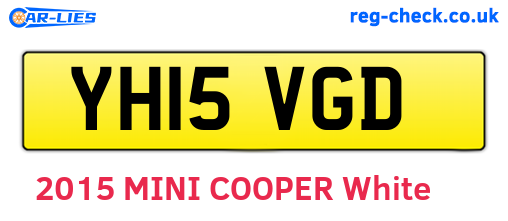 YH15VGD are the vehicle registration plates.