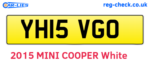 YH15VGO are the vehicle registration plates.