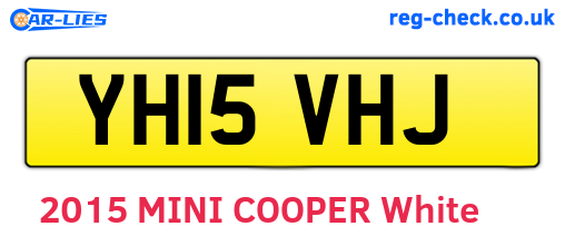 YH15VHJ are the vehicle registration plates.